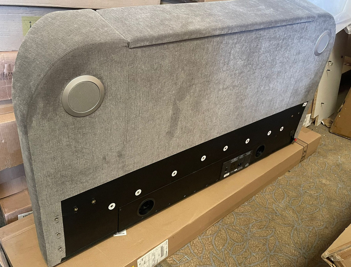 Bentley Kingsize 2.1 Sound TV Ottoman Bed - Grey